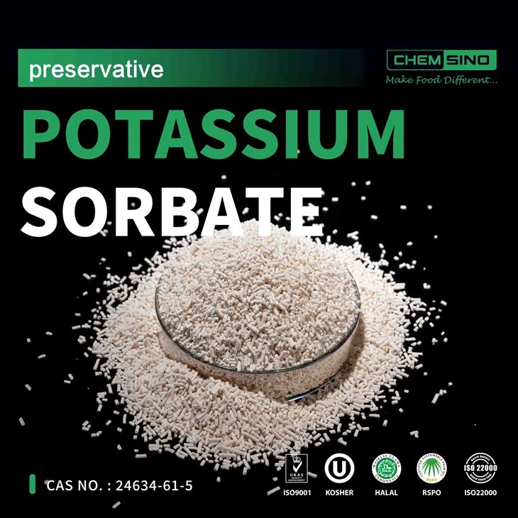 Potasyòm Sorbate Granulaire E202 Konsèvatif Halal CAS 24634-61-5