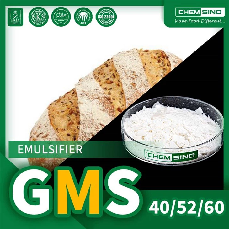 E471 CAS No.31566-31-1 Glycerol Monostearate 52 Powder GMS 52 Powder